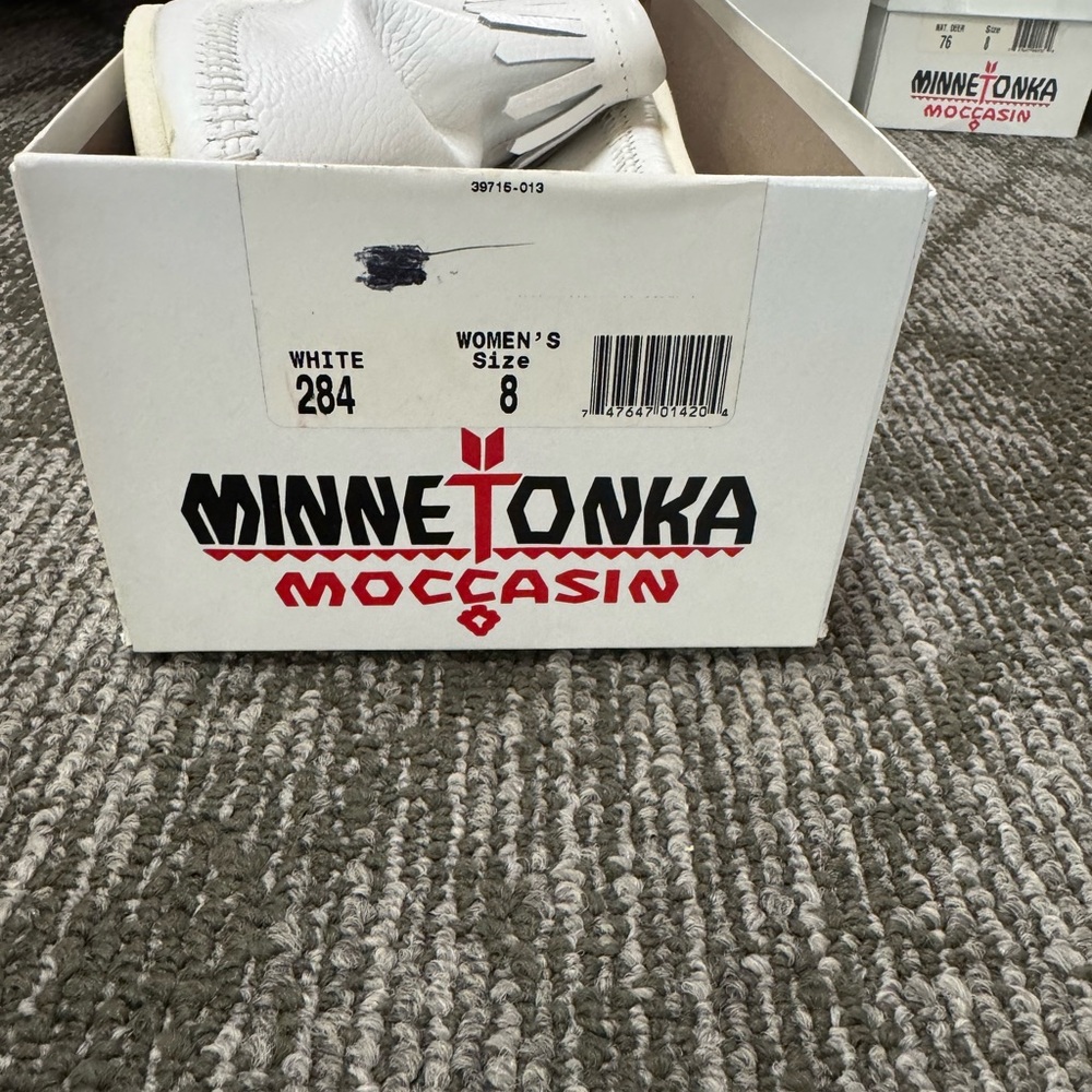 Minnetonka leather White Fringe Ankle Boots - Picture 5 of 7